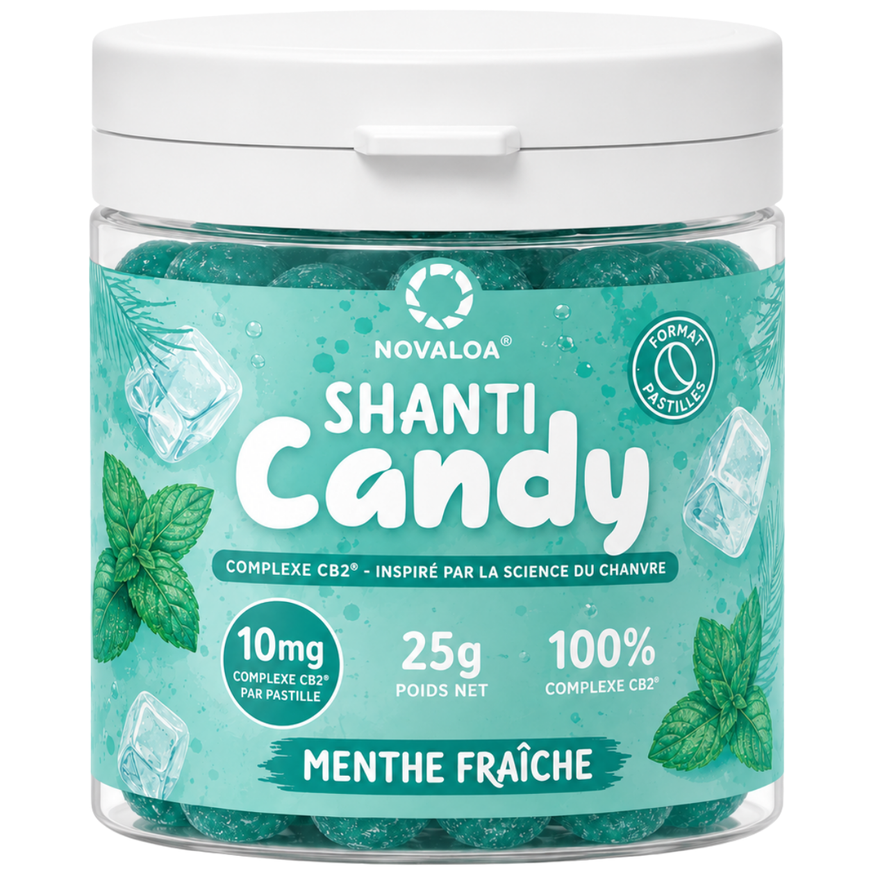🌿 Pastilles Menthe Fraîche – Complexe CB2® | Shanti Candy