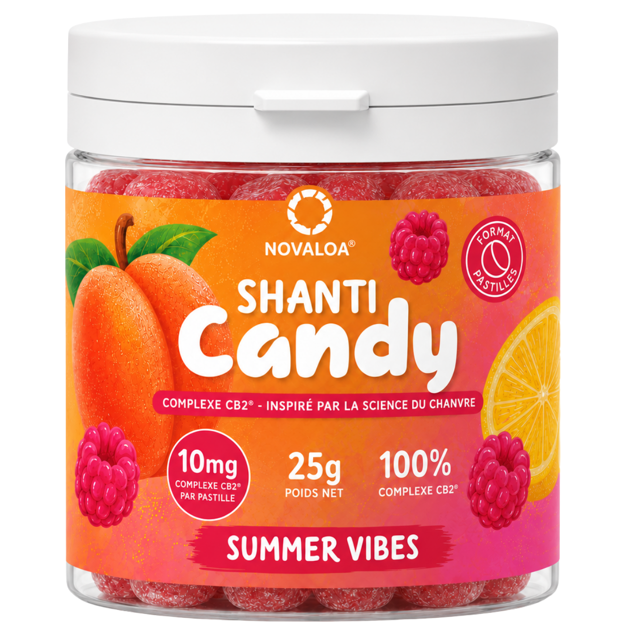 🌞 Pastilles Summer Vibes – Complexe CB2® | Shanti Candy