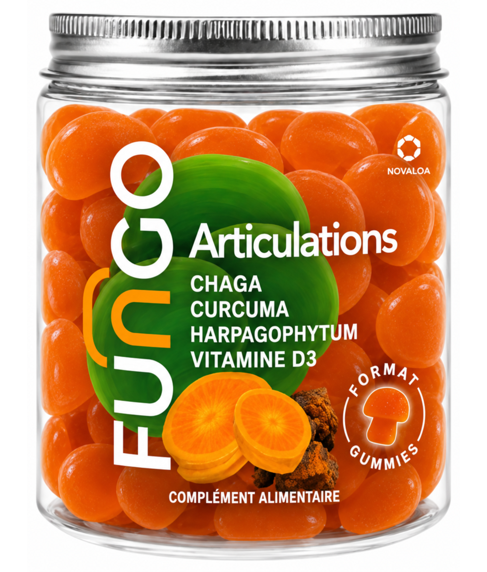Gummies Articulations Fungo® – Chaga, Curcuma & Vitamine D3